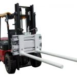 Zaciski ramienia przesuwu bocznego z wózkiem widłowym